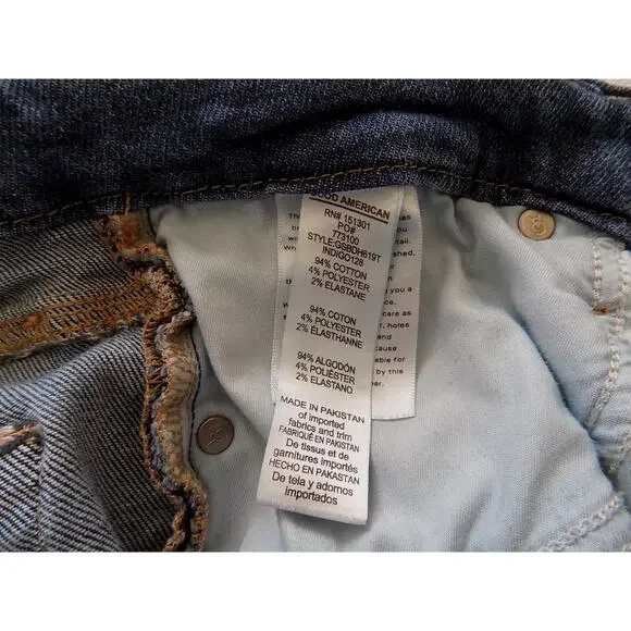 Good American straight leg distressed jeans high waist size 16 - Picture 7 of 8